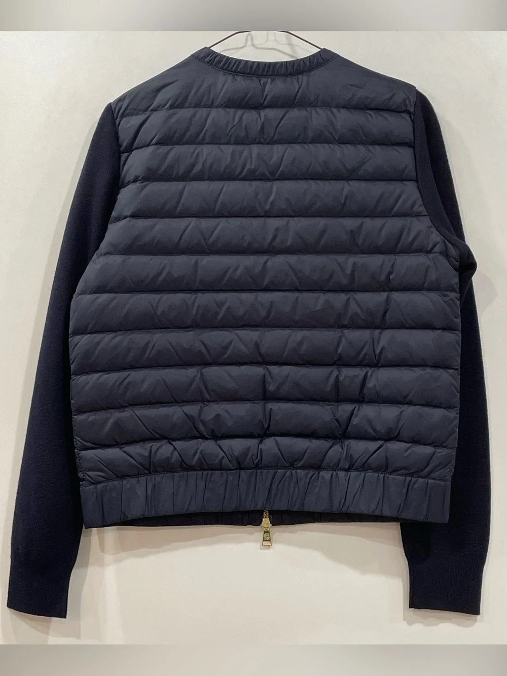 Massimo Dutti Quilted Down Navy Jacket, Size S